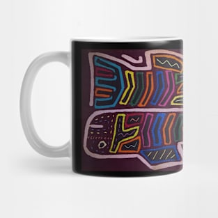 Aztec Geometric Fish Mug